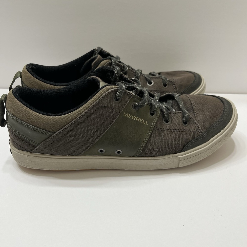 Merrell Rant Discovery Canvas Sneakers Olive Green Lace-Up Low-Top Men's 9.5
